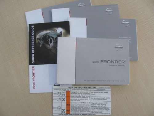 2005 nissan frontier owner&#039;s manual publication no. om5e-0d40u1