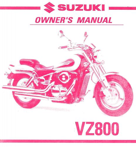 2000 suzuki vz800 marauder 800 motorcycle owners manual -vz 800 marauder-suzuki