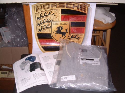 Porsche design 2003 nos grey 100% combed cotton polo. usa:size m = euro l nib