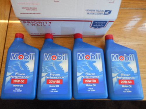Mobil  sae. 20w-50 quality motor oil (4 ) one quart bottles new