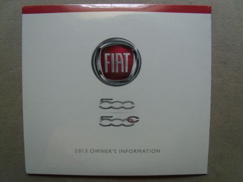 2013 fiat 500 / 500c owner&#039;s information dvd manual / factory sealed !!