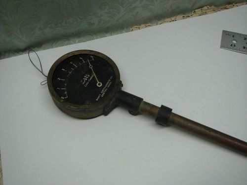 Antique swift instruments "little captain" knots brass speedometer