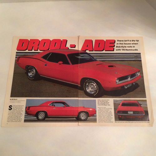 Mopar action 1970 hemi cuda article, 3 pages