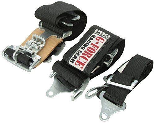 G-force racing gear g-force 6020bk black 4-point pull-down latch and link v-type
