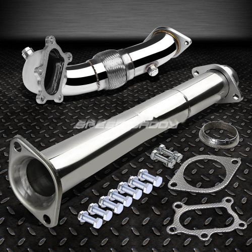 Stainless upper downpipe turbo exhaust+lower cat 07-13 mazda mps 2.3 mazdaspeed3