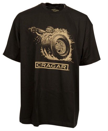 Cragar t-shirt short sleeve cotton black cragar logo men's large each