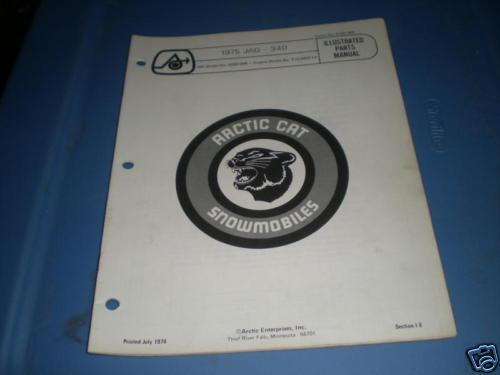 Arctic cat parts list manual jag 1975 340