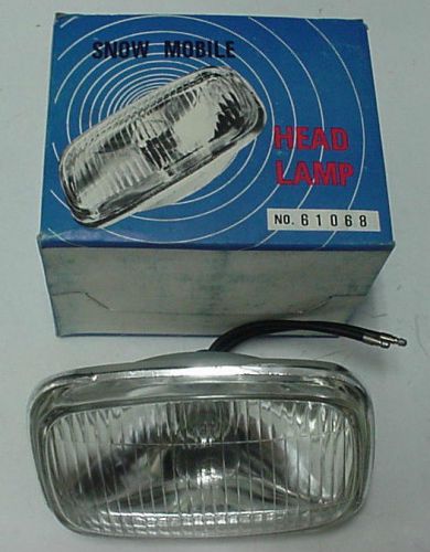 New vintage snowmobile headlight head lamp 12v 45 watt ski doo sno hobby  (b)