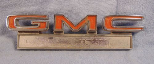 1971 1972 gmc pickup truck super custom fender emblem original patina 70