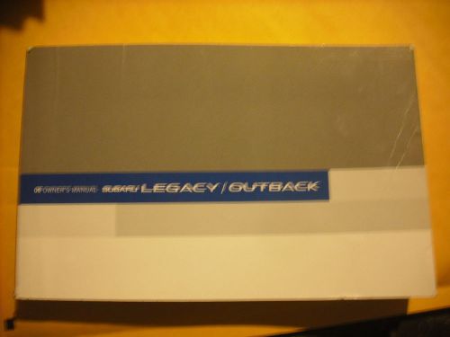 2006 subaru legacy/outback  owners manual