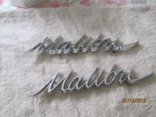 Nos 1965 chevrolet malibu rear quarter panel emblems