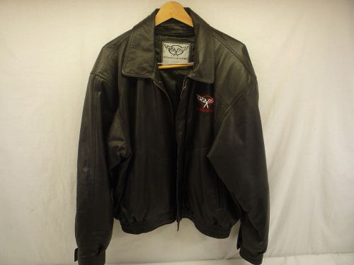 C5 corvette embroidered logo leather jacket size xl chevrolet vette 1997-2004