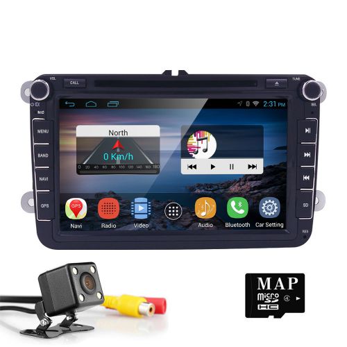 Android 8" radio dvd gps navigation stereo for vw jetta golf polo passat cc