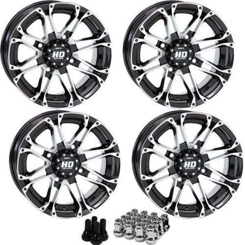 Sti hd3 utv wheels/rims machined 14" yamaha kodiak 4x4 - 4pack