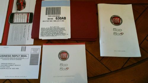 2012 fiat 500 owners manual book oem case dvd