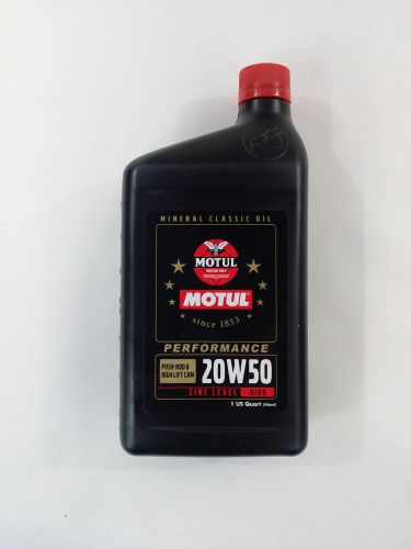 2811qta motul classic car oil 20w50 1 quart mineral oil api sf/cc