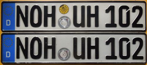 Lot of two german euro license plate s volkswagen bmw mercedes bug mkv gti audi
