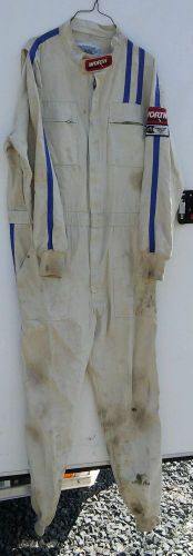 Vintage worth racing safety gear one piece pit suit race car repair mechanic