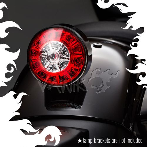 Vawik 3" motorcycle led tail lamp brake lamp indicator round ip66 universal θ