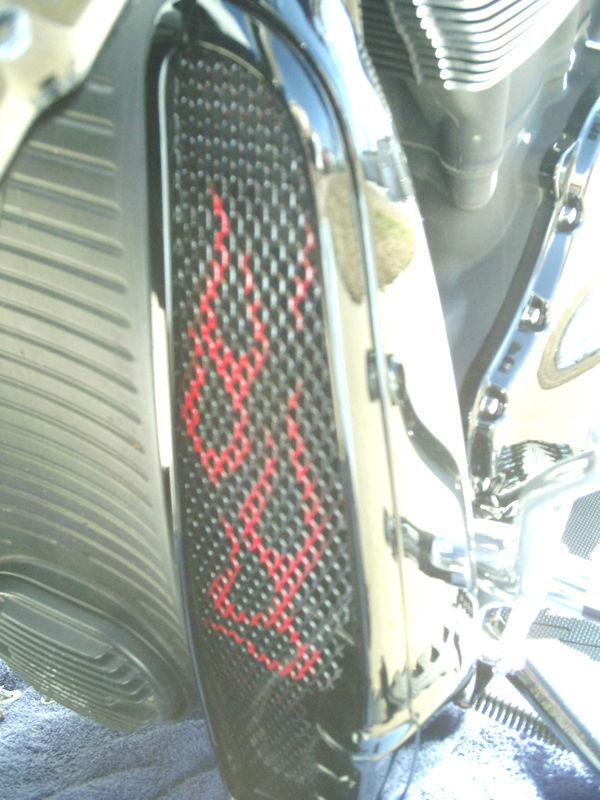Sell new design h.d.vrod,vrsc,custom painted flame rad. guard ins,v