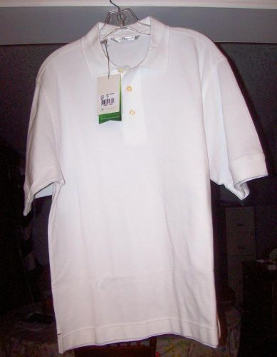 Cutter &amp; buck white short sleeve mens tournament shirt small new!!