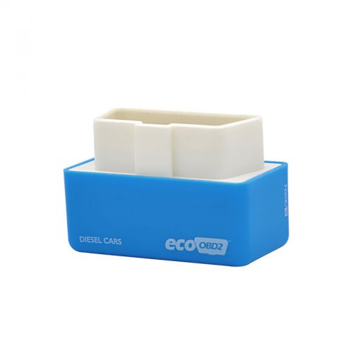 Eco obd2 chip tuning box interface works for diesel fuel oil cars vehicle blue