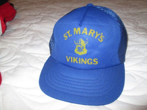 St marys vikings blue trucker mesh vintage hat blue adjustable