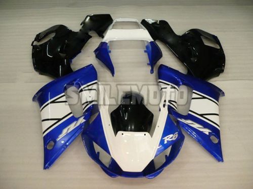 Fairing white blue black injection abs plastic fit for yamaha 1998-2002 yzf r6