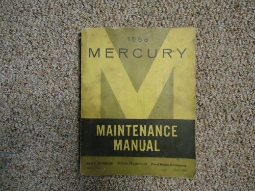 Mercury maintenance manual 1958