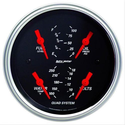 Autometer designer black series analog gauge kits 1412