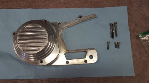 Banshee polished billet stator cover with stainless mounting bolts