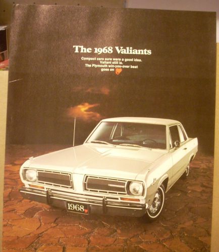 Nos mopar 1968 68 plymouth valiant prestige dealer sales brochure