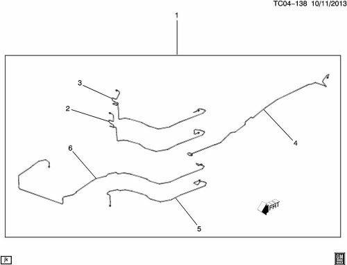 +new pre-formed and pre-flared hydraulic brake pipe kit gm# 22933211