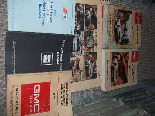 1987 gmc s/t st caballero jimmy truck s15 sierra service shop repair manual set