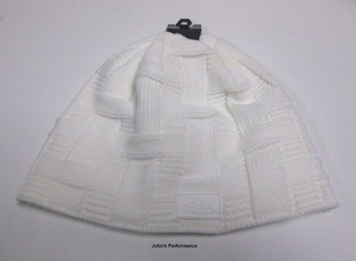 Women&#039;s choko snowmobile white textured beanie hat cap 856240