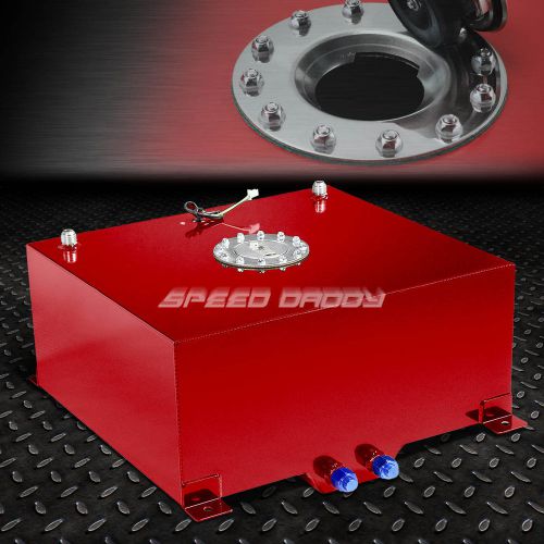20 gallon/76l red coat aluminum racing/drift fuel cell tank+cap+level sender