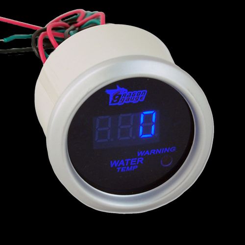 Universal 2&#034; 52mm digital led electronic water temp temperature gauge white#1