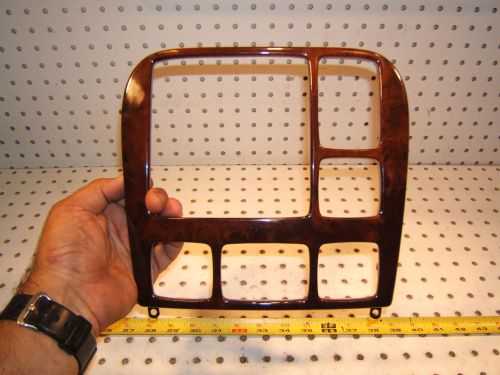 Mercedes 00 w220 s500 front center console/ command system burl wood oem 1 cover