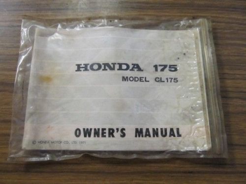 71 honda cl175 owner&#039;s manual in original case good condition