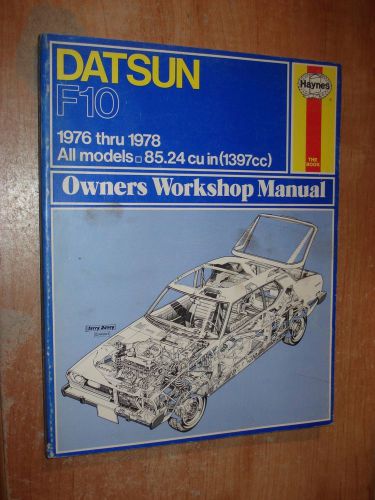 1976-1978 datsun f10 service manual shop book 1977 haynes repair