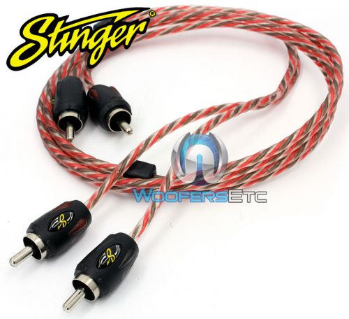 Stinger si423 3 ft feet foot 2-channel 4000 car rca interconnect cable wire jack
