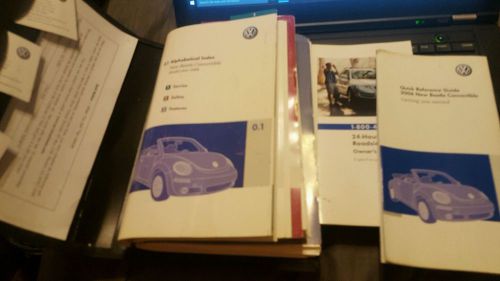 2006 volkswagon vw new beetle convertible  owners manual set