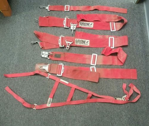 Assortment crow enterprizes red straps lot of 6 used