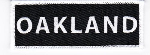 One oakland 1.5x4 sew/iron on patch embroidered nfl oakland raiders a&#039;s biker