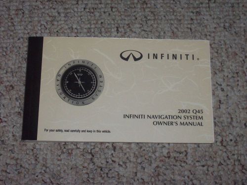2002 infiniti q45 factory original navigation system owner manual book