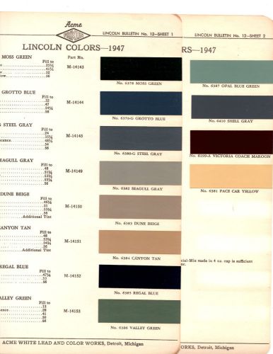 1947 lincoln continental sport lido 47 paint chips acme 3