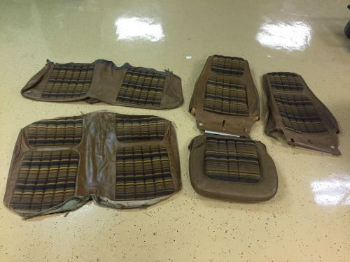 1971 72 73 mustang/cougar original ginger+cloth front+rear seat covers survivor