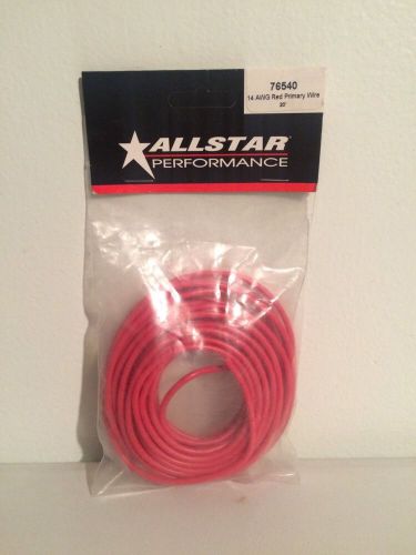 Allstar 76540 wire 14 gauge 20&#039; roll plastic insulation copper red