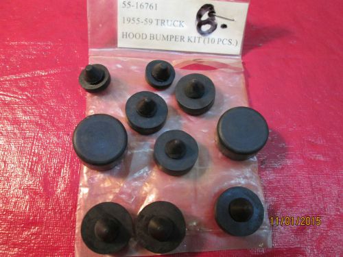 1955-59 chevy &amp; gmc truck 10 piece hood rubber bumper set