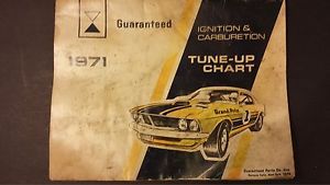 1971 ignition &amp;carburetion tune-up chart